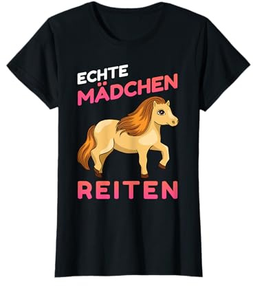Echte Mädchen Reiten - Reitshirt Damen Reitbekleidung Pferde T-Shirt