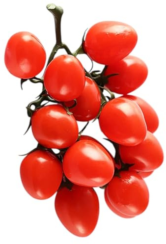 GMMH Deko Cherry Tomaten im Bund Kunstobst Kunstgemüse Künstliches Obst Gemüse Dekoration, Realistische Kirschtomaten Faux (Rot)