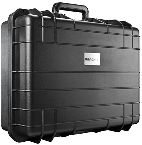 Mantona Outdoor Schutzkoffer L, wasserdichter Fotokoffer 31 l , Kamerakoffer staubdicht & stoßfest, Transportkoffer mit Schaumstoffeinlagen, ideal für Kameras, Objektive & Zubehör