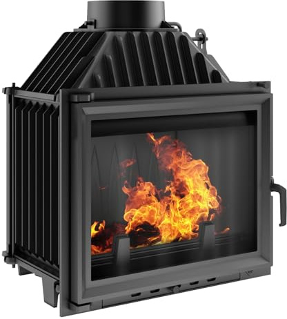 KRATKI Kamineinsatz Holzofen Gusseisen Maja 8kW BImSchV 2 Wirkungsgrad 80% Kamineinsätze Holz Leistungsbereich 3-10kW (MAJA/PF/150)