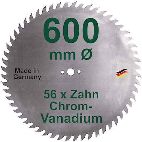 CV Sägeblatt 600 mm KV-A Wolfszahn Brennholzsägeblatt Chromvanadium für Wippsäge und Brennholz 600mm Kreissägeblatt