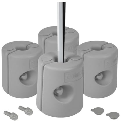 Dönges Dönges Pavillon Standfüße 4er-Set Grau - Befüllbare Gewichte für sicheren Halt - Robuster Kunststoff I Wetterfest - Ideal für Zelte, Pavillons & Outdoor-Events