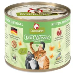 GranataPet DeliCatessen Kitten / Junior Geflügel, Nassfutter für Katzen, Katzenfutter für Feinschmecker, Futter ohne Getreide & ohne Zuckerzusätze, 6 x 200 g