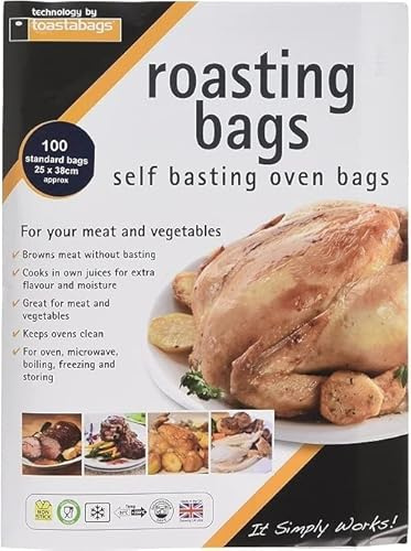 Toastabags Bratbeutel, 25 x 38 cm Standard (100 Stück), transparent.