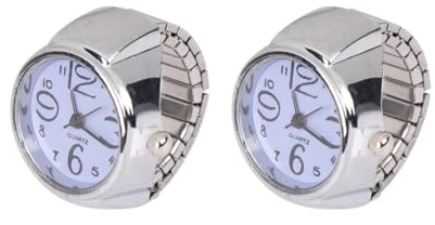 Generic Ringuhr 2 Stück Metall Geschenkaccessoire | Große Zahlen, Klar Ablesbar, Stilvolle Dekoration, Für Tourismus Hochzeit Und Alltag Geeignet