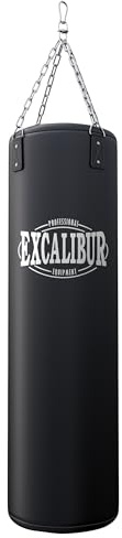 MAXXUS Boxsack PRO Excalibur/Thunder 120 - Gefüllt, Hängend, Vierpunkt-Stahlkette, 120x35cm, 34 kg - Punching Bag, Sandsack für Boxen, MMA, Muay Thai, Kickboxen, Kampfsport