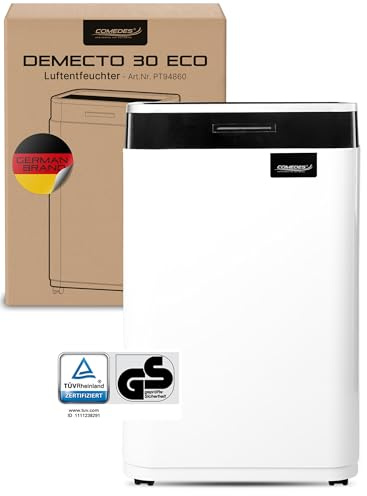 Comedes Demecto 30 eco – Luftentfeuchter Bautrockner (max. 25 Liter / 24h) Geeignet für alle Räume und Keller bis zu 100m² / 230m³