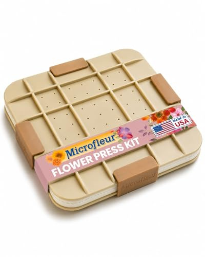 Microfleur 23 cm Max Mikrowellen-Blumenpress-Set zum Pressen von Blumen und zum Herstellen von gepressten Blumen