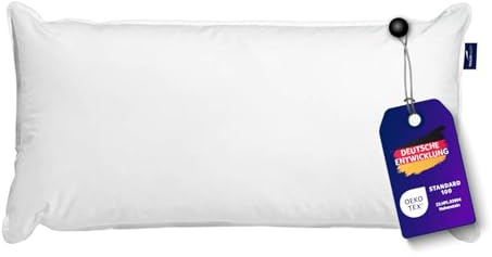 Traumnacht orthopädisches Wasserkissen mit anpassbarer Füllmenge, Bezug aus 100% Baumwolle, 40 x 80 cm, entwickelt in Deutschland - produziert in der EU, Weiß, 1 Stück (1er Pack)