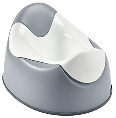 Béaba - Babytopf - Ergonomisches Töpfchen für Kinder - Rutschsicher - Hygienisch - Pflegeleicht - WC-Einsatz mit Handgriffen - Made in France - Grau, 920356