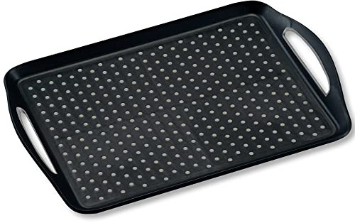 Kesper |Serviertablett, Material: Kunststoff, Maße: B 45,3 x T 32 x H 4,5 cm, Farbe: Schwarz, Grau | 77201
