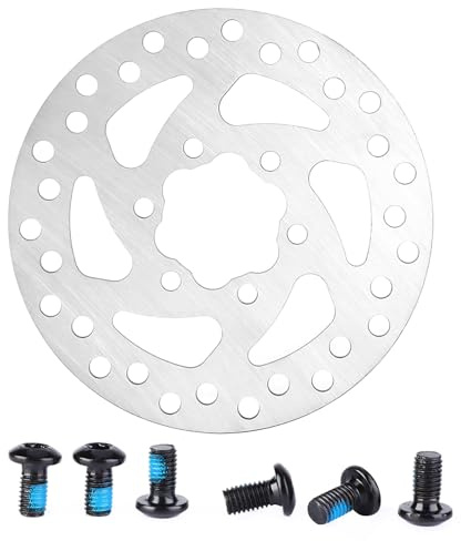 Hominas Fahrrad Bremsscheibe, 120/180/203mm Fahrrad Scheibenbremsen Edelstahl Fahrrad Bremsbelag Bremsteil mit 6 Schrauben für Mountainbike Rennrad Reiten Fahrrad