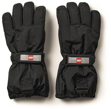 Kabooki LEGO® Wear Unisex Kinder Lwatlin - Lego Tec Fingerhandschuhe Play Winter Handschuhe, 995 Black, 122-128 EU