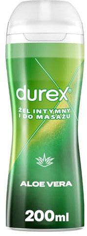 Durex 2 in 1 Massage Gleitgel Aloe Vera für Massage & Intimbereich,200ml