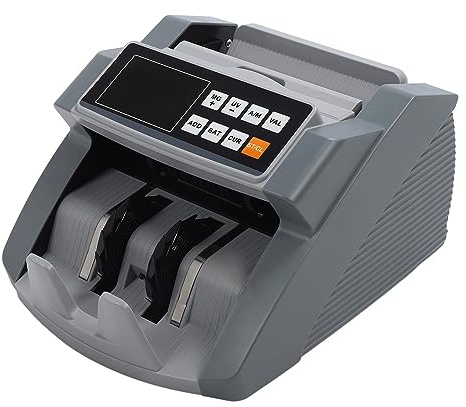 Geldzählmaschine mit Wertzählung, MG/UG/IR-Falschgelderkennung, Geldscheinzähler, LCD-Display, Dollar, Euro, CHN, Additions- und Stapelmodi, Geldzähler, Schnelles Zählen von