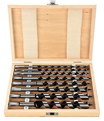 Cocoarm Holzbohrersatz Balkenbohrer 8-tlg 6-20mm Schlangenbohrer Holzbohrer Holzschlangenbohrer Set Spiralbohrer Holz Bohrsatz Holzbearbeitungswerkzeug für Bohrmaschine 230 mm Länge