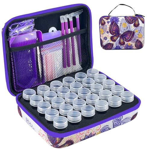 LIRUNQIU Diamond Painting Zubehör Boxen, 30 Stück Diamant Painting Aufbewahrungsbox Kits für Diamond Painting Bilder Samen Schmuck Strass Perlen DIY Handwerk