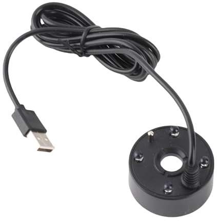 Wifehelper 12-Kopf-Ultraschall-Teichnebler, 400 W, Zerstäuber, Nebelmaschine für Innen- und Außenteiche, Bonsai, Springbrunnen mit USB-Schnittstelle, Gartenbrunnen-Zubehör (Black)