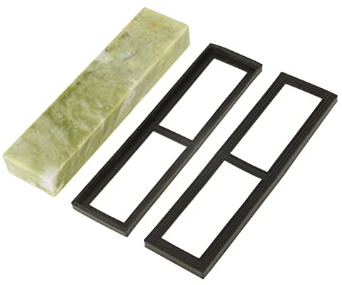 Schleifstein, Körnung 10000 Messerschleifstein Natürlicher Smaragd mit Abtropfbasis 200 X 50 X 25 Mm/7, 87 1, 97 0, 98, Schleifsteine