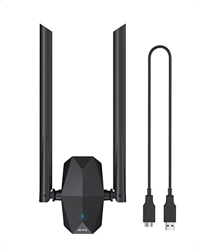 ioGiant WiFi 6 AX1800 USB WLAN Stick für PC mit High Gain Antennen, WLAN Stick WiFi 6 Dual Band USB WLAN Adapter hohe Reichweite 1201 Mbit/s 5GHz, 574 Mbit/s 2,4GHz, unterstützt NUR Windows 11/10