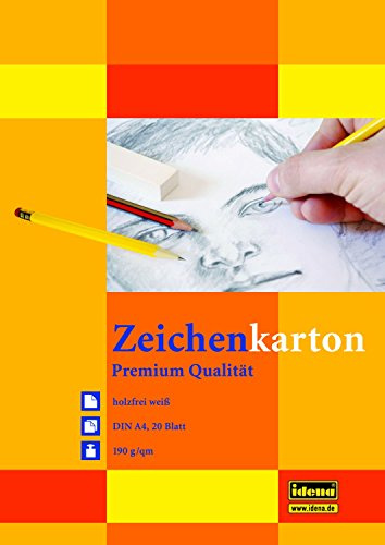 10 Bl?cke Zeichenkarton mit je 20 Blatt / DIN A4 / 190g/m? / Farbe: wei?