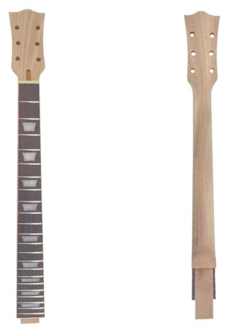 Yinfente Gitarrenhals, 22 Bünde, 62,8 cm, Mahagoni Palisander Griffbrett, Ersatz-Set in Heel