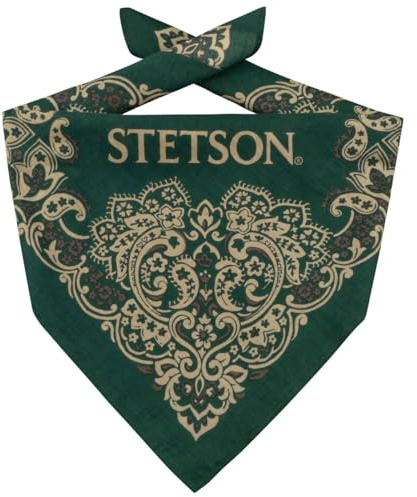 Stetson Paisley Bandana Kopftuch 100% Baumwolle Klassische Musterung Damen Herren All Seasons