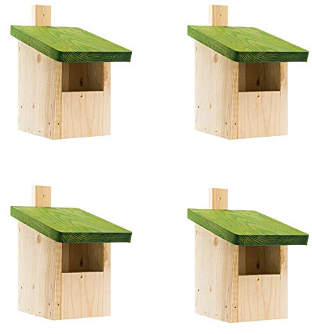 unzutreffend 4X-Nistkasten,Meisenkasten Nisthohle aus Holz-NISTKASTENSET Natur,wetterfest