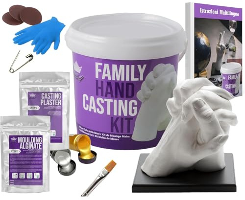 BWAY Handabdruck Set – Pärchen Geschenke, Boyfriend Geschenk – Handabdruck mit Formgips und Alginat – Paargeschenk Für Beide, Bastelset Erwachsene Frauen