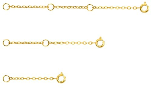 Kettenverlängerung Gold,Kettenverlängerung,3 Stück Ketten Verlängerung Gold,Armband Verlängerung,Verlängerungskette Gold,Halskettenverlängerer,Verlängerung Für Halskette,Armband Verlängerung Gold