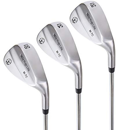 Mile High Life | Geschmiedete Golf-Sandkeil-Sets | Golf Gap Wedge Sets für Anfänger | Lob Wedge Golfschläger für Herren und Damen (Silver-50/54/58 Degrees Set)