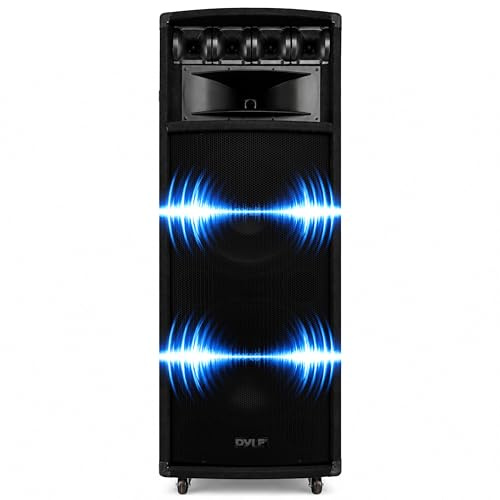PylePro PA Lautsprecher 1600W Passiv – 2x12 Subwoofer, 3-Wege Soundsystem mit Tragegriffen, robustes Gehäuse für DJ, Bühne, Heimkino, Events und Partys