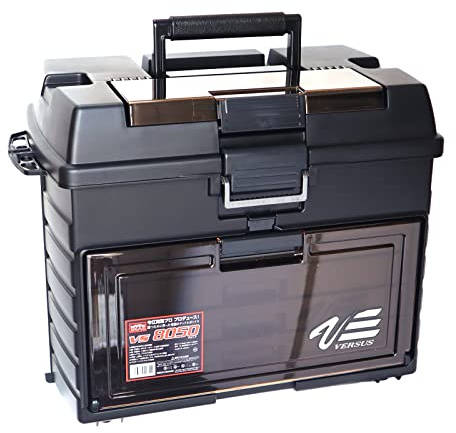 Meiho Versus VS 8050 Angelbox - Angelkasten 542 x 300 x 397 mm, Angelkoffer grün, Angelbox auch als Angelsitz zu verwenden!