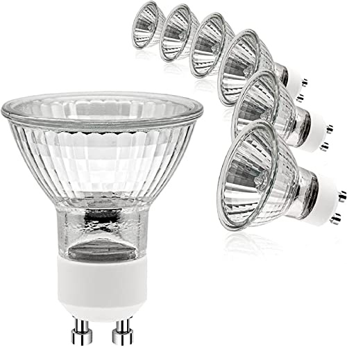 ETUOLMP GU10 Halogenstrahler, 6 Stück Halogen Leuchtmittel GU10 Dimmbar Warmweiß, 230V 35W Halogen Reflekto für Wachswärmer, Scheinwerfer, Schienenlicht, kerzenwärmer licht