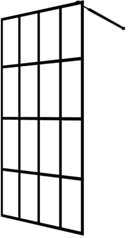 vidaXL Duschwand für Walk-in Dusche Duschabtrennung Hartglas Duschkabine Duschtrennwand für Begehbare Duschen Mattes Sicherheitsglas 118x190cm