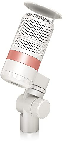 TC Helicon GoXLR MIC-WH Dynamisches Broadcast-Mikrofon mit integriertem Popschutz