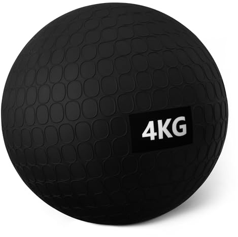 Amazon Basics – Slam-Medizinball für Übungen, 4 kg, Schwarz