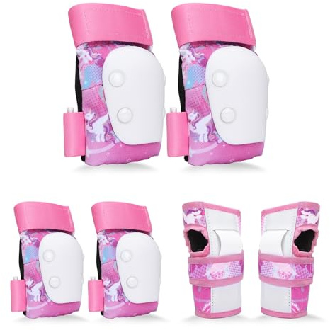 YooxArmor Knieschoner Kinder Schoner Inliner Kinder 6er Set für 3-8 Jahre | mit Ellenbogenschützer Handgelenkschoner,Schutzausrüstung Protektoren für Fahrrad Skateboard Rollschuhe