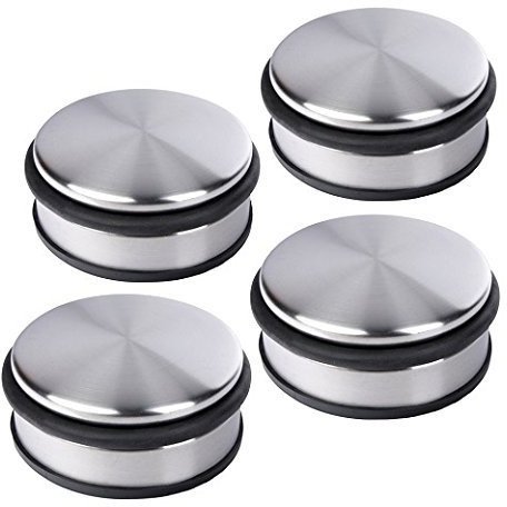 Schramm 4 Stück Türstopper flach ca. 10 x 4 cm Türpuffer Tür Stopper Halter Puffer 4er Pack