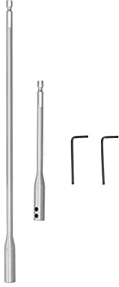 Bohrerverlängerung aus Kohlenstoffstahl, 1/4 Zoll Sechskantschaft, 150mm und 300mm, für Schneckenbohrer und Lochsägen, 2 Stück