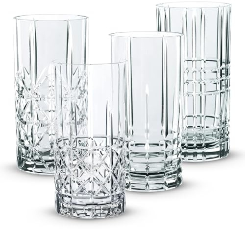 Nachtmann 4-teiliges Longdrinkgläser Set, 445 ml, Highland, 97784, Cocktailgläser aus Kristallglas, Trinkgläser spülmaschinenfest