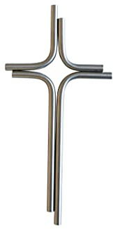 iso-design Edelstahl Kreuz 26 cm x 16 cm geschliffen