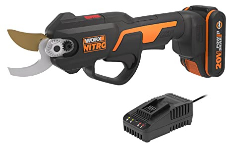 WORX WG330E Akku-Astschere 20V, inkl. 2Ah Akku und Ladegerät | Bürstenloser Motor, Müheloses Schneiden durch elektrischen Antrieb, Leicht und kompakt, Hochleistungsklinge aus SK5-Stahl