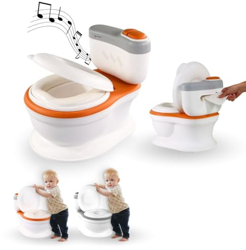 Mobiclinic®, Kinder Töpfchen, Kleinkind, Alter 1-3 jahre, Deckel, Toilettenpapierfach, Batteriebetrieben, Abnehmbare Schüssel, Wasserdichter Sitz, Toikid