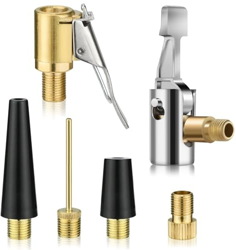 Generisch Multifunktionales französisches ventil Adapter Set – Kompatibel mit Bosch Luftpumpe, passend für Autoreifen, Fahrräder, Aufblasmatten und Bälle