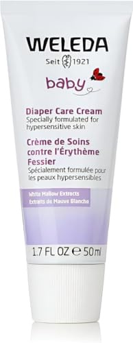 WELEDA Bio Baby Derma Weiße Malve Wundschutzcreme, Naturkosmetik Babycreme für den Schutz und die Regeneration von gereizter Baby Haut, Heilsalbe für die Pflege des Windelbereich (1 x 50ml)