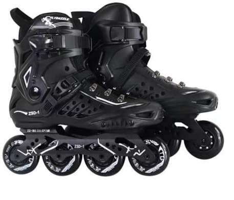 AYES Inline-Skates, Damen und Herren, professionelle Rollschuhe, Fitness, Inline-Skate für Erwachsene und Anfänger, Rollschuhe (Schwarz, 45/46 EU)