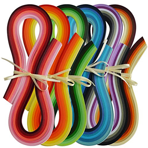 JUYA Papier Quilling Set 720-Streifen 36 Farben 54cm Länge/Streifen Papierbreite 5mm