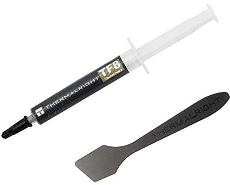 Thermalright TF8 Hochleistungs-Wärmeleitpaste - 5,8 Gramm, 13,8 W/mK, hohe Haltbarkeit, einfach anzuwenden, für alle Kühlkörper CPU-Kühler/GPU/CPU, mit Anwendungswerkzeug
