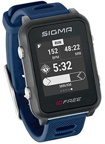 Sigma Sport iD.FREE GPS Multisport-Uhr für Outdoor und Navigation, Smart Notifications, Geocaching, Pulsmessung am Handgelenk, wasserdicht, inkl. Fahrradhalterung